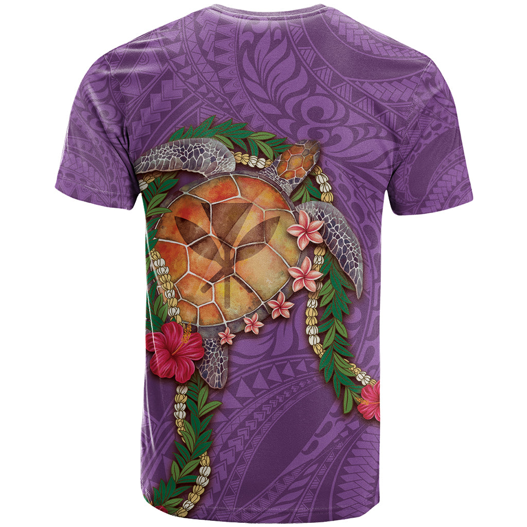 Hawaii Pikake and Maile Lei T Shirt Honu Polynesian Pattern Pink Color LT03 - Polynesian Pride