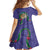 Hawaii Pikake and Maile Lei Family Matching Summer Maxi Dress and Hawaiian Shirt Honu Polynesian Pattern Purple Color