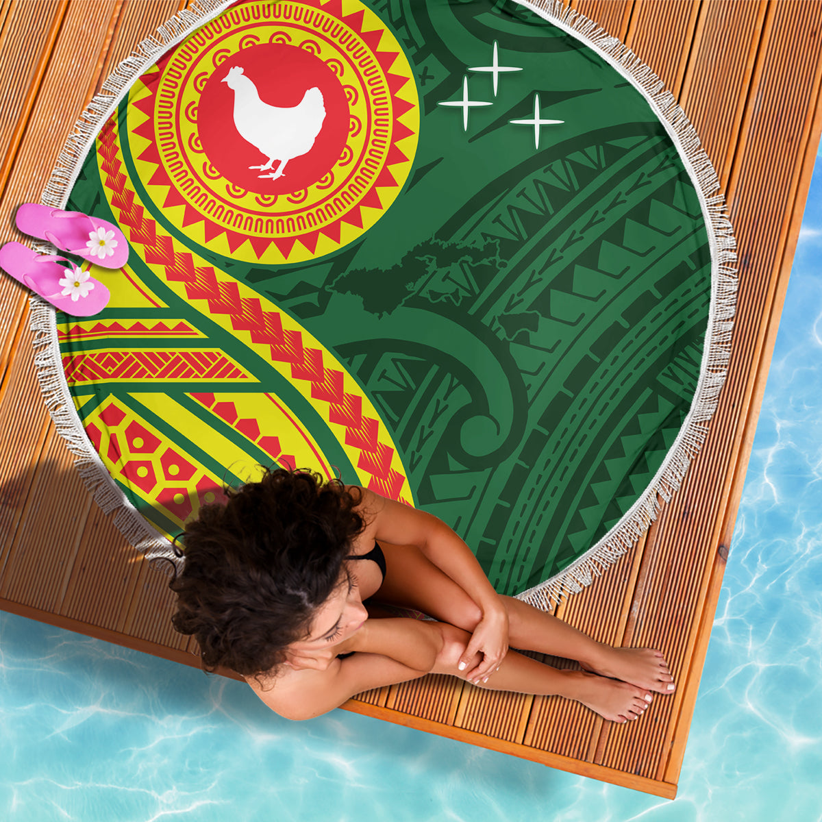 Manu'a Cession Day Beach Blanket Polynesian Pattern LT03 - Polynesian Pride