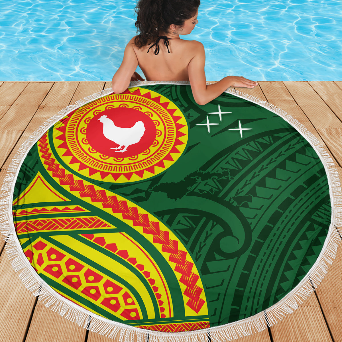 Manu'a Cession Day Beach Blanket Polynesian Pattern LT03 - Polynesian Pride