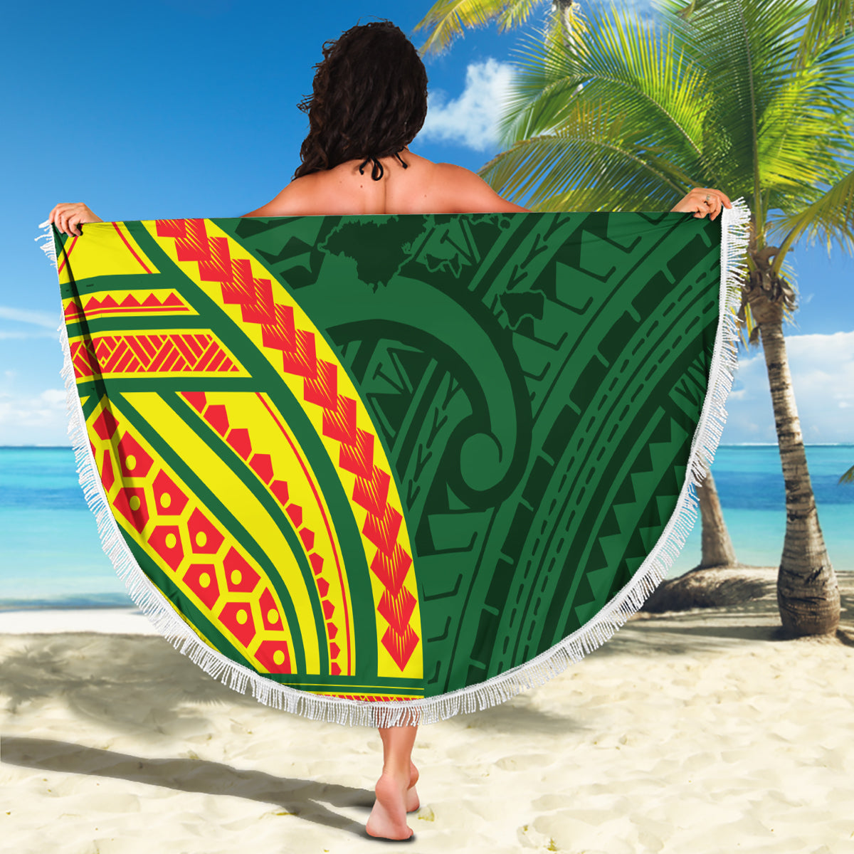 Manu'a Cession Day Beach Blanket Polynesian Pattern LT03 - Polynesian Pride