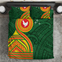 Manu'a Cession Day Bedding Set Polynesian Pattern LT03 Green - Polynesian Pride
