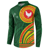 Manu'a Cession Day Button Sweatshirt Polynesian Pattern LT03 - Polynesian Pride