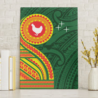 Manu'a Cession Day Canvas Wall Art Polynesian Pattern LT03 Without Frame Green - Polynesian Pride