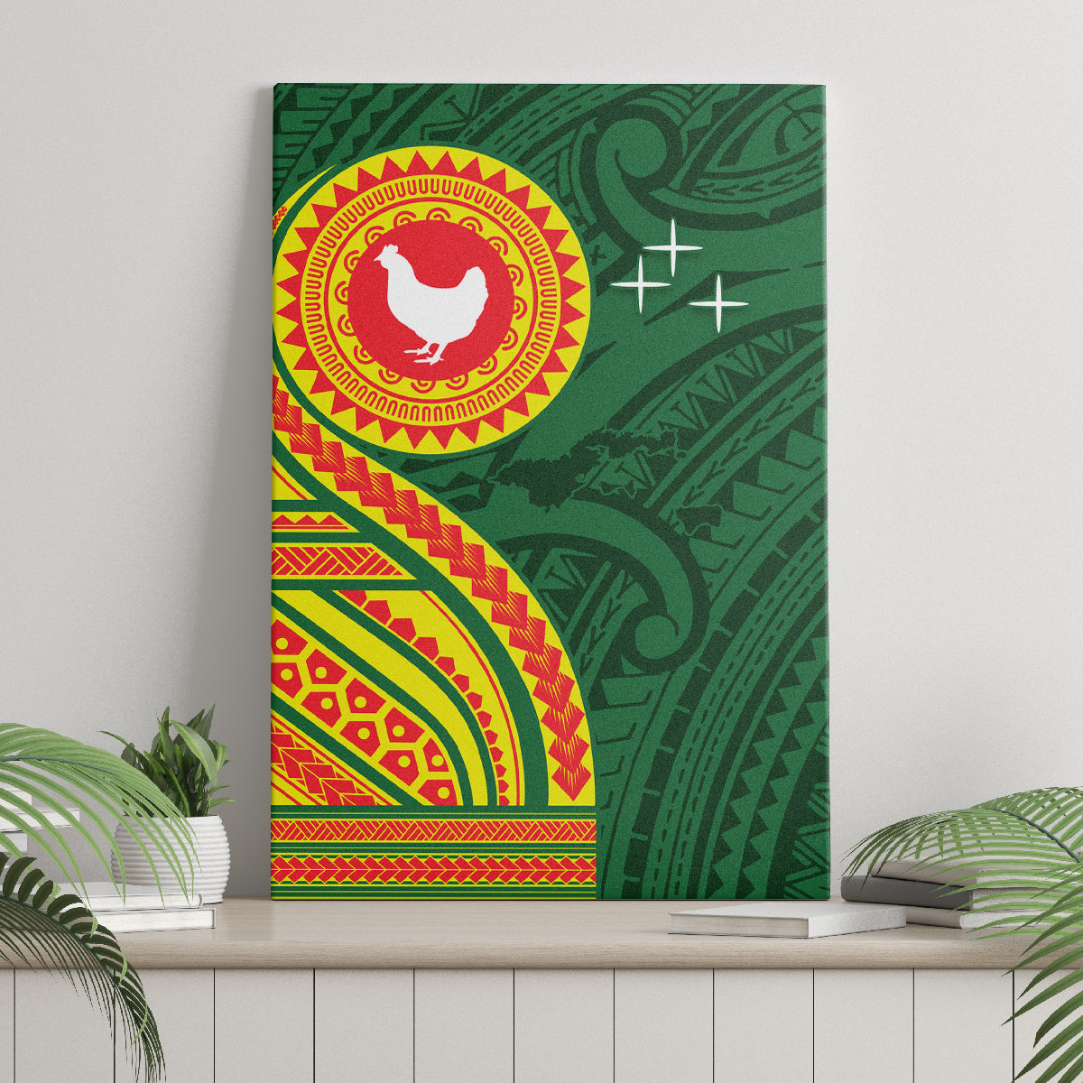 Manu'a Cession Day Canvas Wall Art Polynesian Pattern LT03 - Polynesian Pride