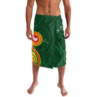 Manu'a Cession Day Lavalava Polynesian Pattern LT03 Green - Polynesian Pride