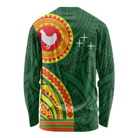 Manu'a Cession Day Long Sleeve Shirt Polynesian Pattern LT03 - Polynesian Pride
