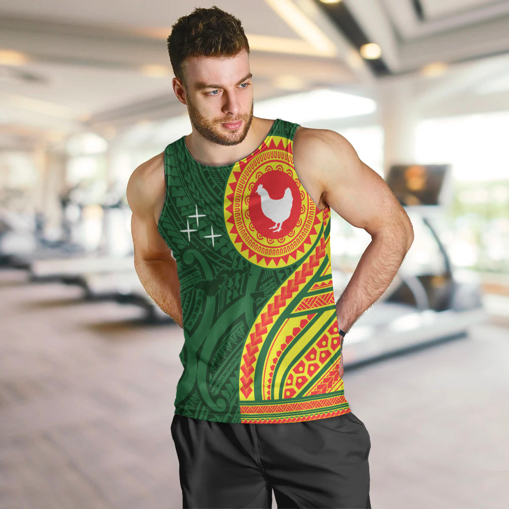 Manu'a Cession Day Men Tank Top Polynesian Pattern LT03 Green - Polynesian Pride