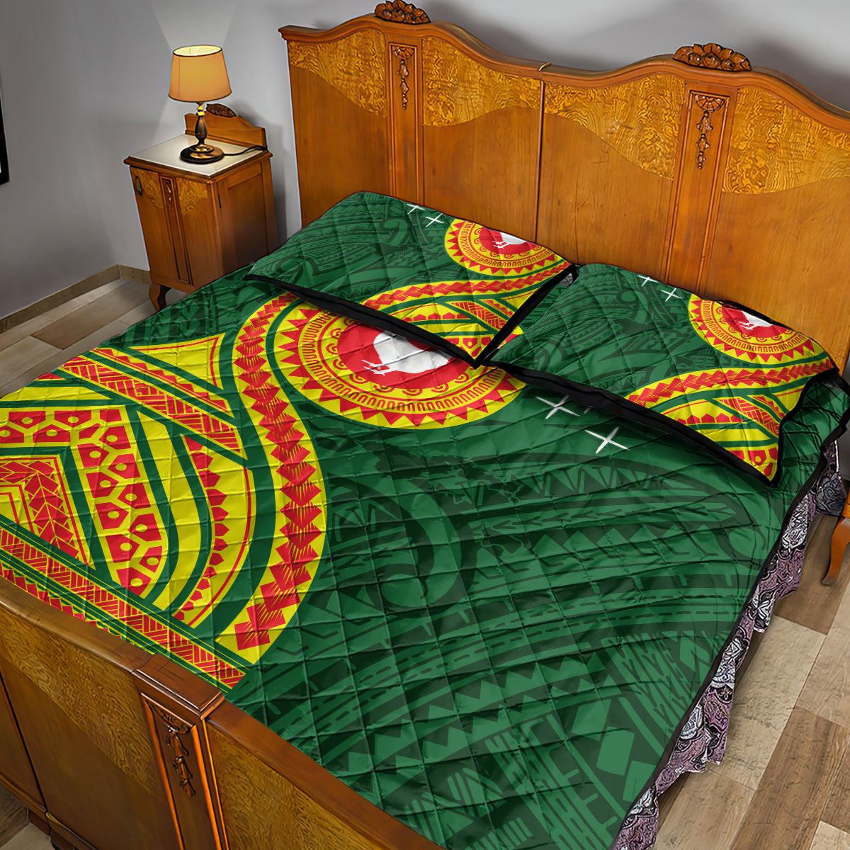 Manu'a Cession Day Quilt Bed Set Polynesian Pattern LT03 - Polynesian Pride