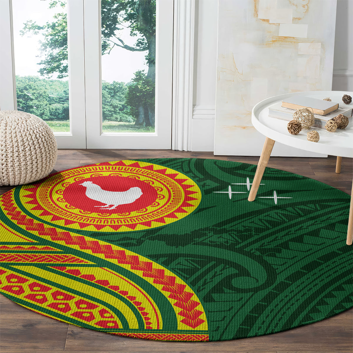 Manu'a Cession Day Round Carpet Polynesian Pattern LT03 - Polynesian Pride