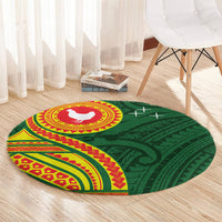 Manu'a Cession Day Round Carpet Polynesian Pattern LT03 - Polynesian Pride