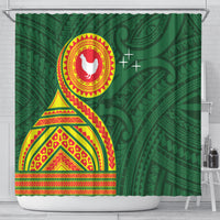 Manu'a Cession Day Shower Curtain Polynesian Pattern LT03 - Polynesian Pride