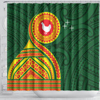 Manu'a Cession Day Shower Curtain Polynesian Pattern LT03 - Polynesian Pride