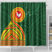 Manu'a Cession Day Shower Curtain Polynesian Pattern LT03 - Polynesian Pride