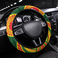 Manu'a Cession Day Steering Wheel Cover Polynesian Pattern LT03 Universal Fit Green - Polynesian Pride