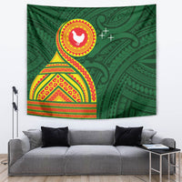 Manu'a Cession Day Tapestry Polynesian Pattern LT03 Green - Polynesian Pride