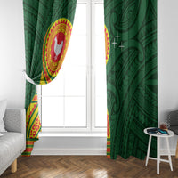 Manu'a Cession Day Window Curtain Polynesian Pattern LT03 - Polynesian Pride