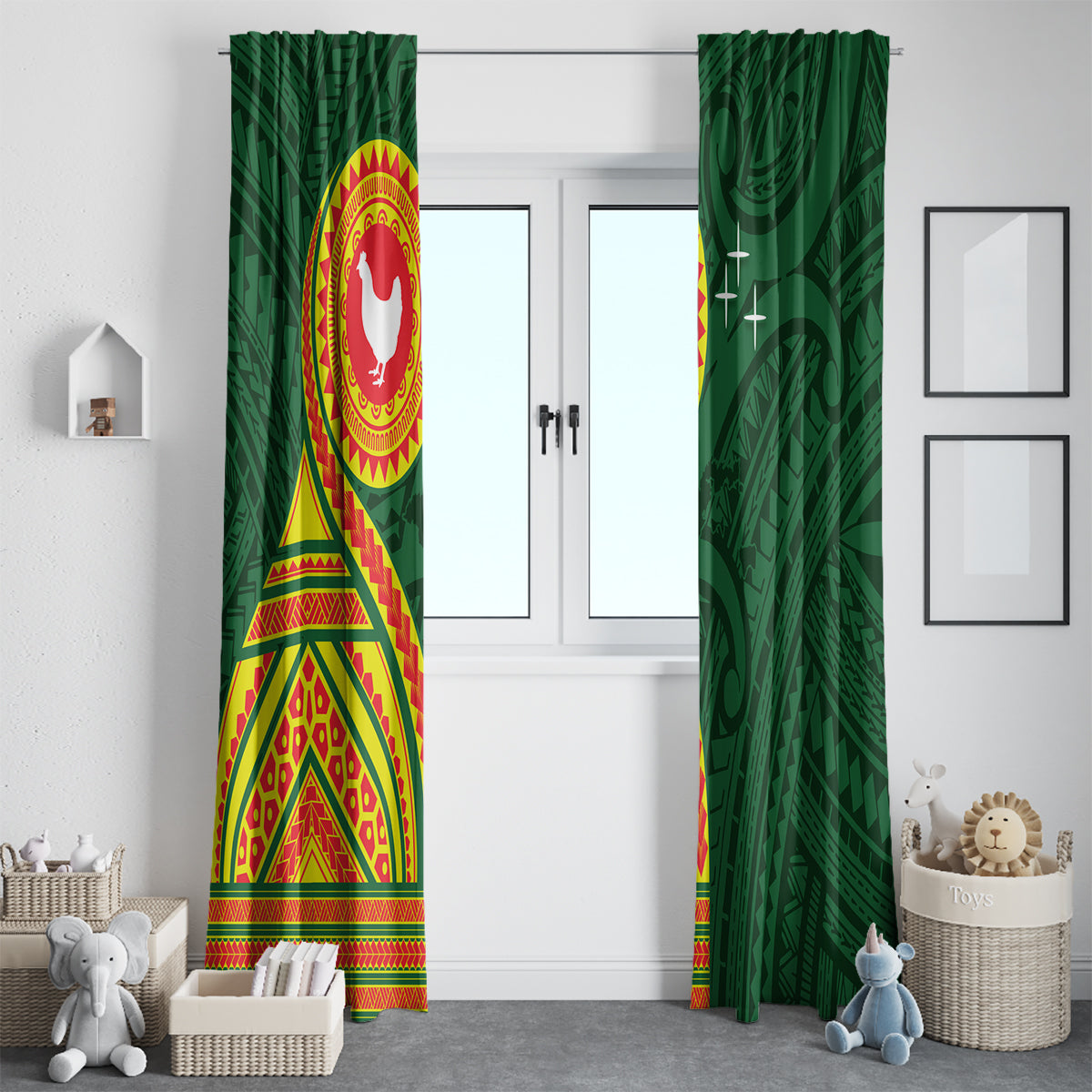 Manu'a Cession Day Window Curtain Polynesian Pattern LT03 - Polynesian Pride