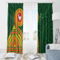 Manu'a Cession Day Window Curtain Polynesian Pattern LT03 - Polynesian Pride
