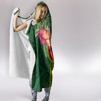 Manu'a Cession Day 120th Anniversary Hooded Blanket Polynesian Pattern and Hibiscus Flower LT03 - Polynesian Pride