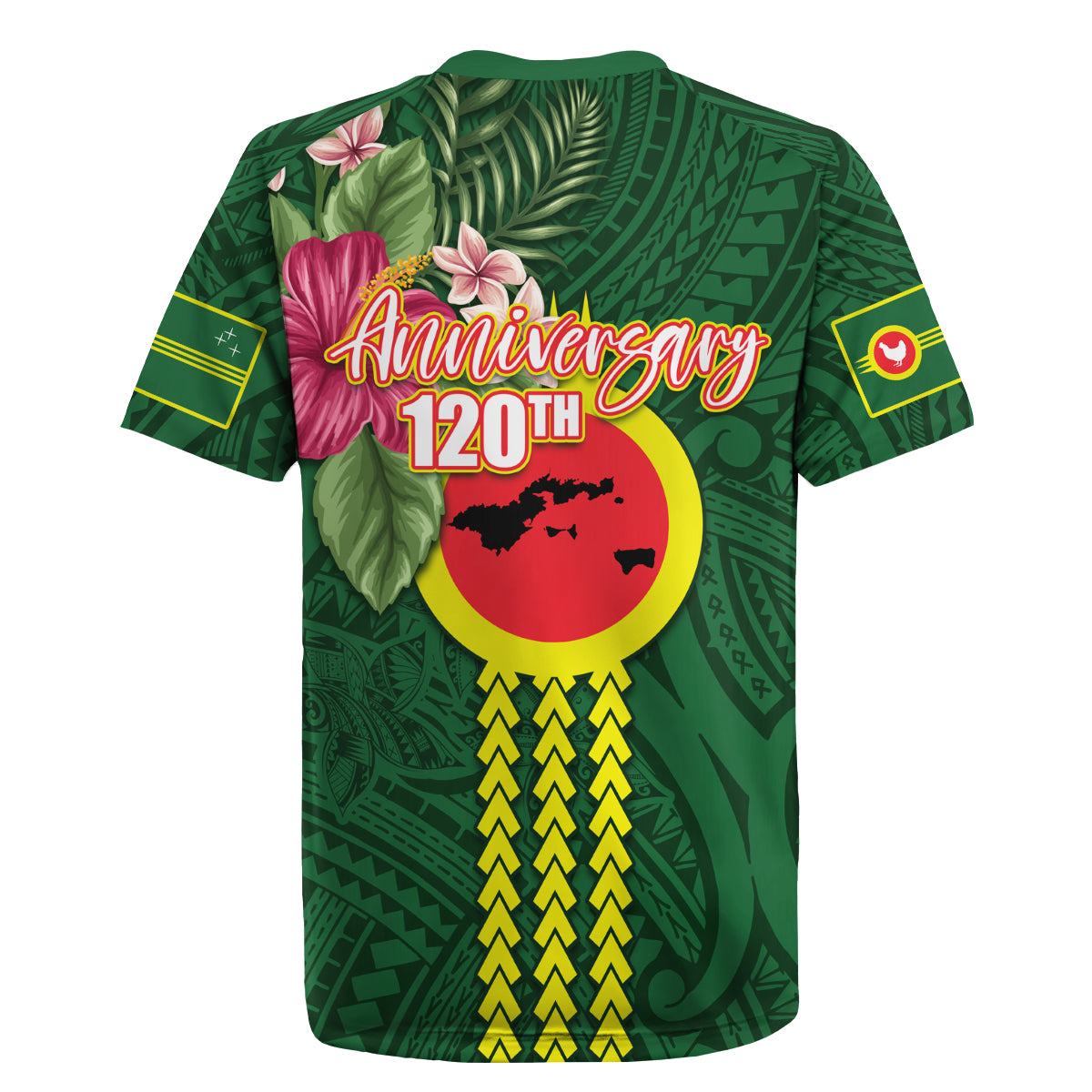 Manu'a Cession Day 120th Anniversary Rugby Jersey Polynesian Pattern and Hibiscus Flower LT03 - Polynesian Pride