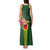 Manu'a Cession Day 120th Anniversary Tank Maxi Dress Polynesian Pattern and Hibiscus Flower