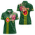 Manu'a Cession Day 120th Anniversary Women Polo Shirt Polynesian Pattern and Hibiscus Flower