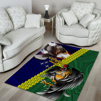 Manu'a Island and American Samoa Area Rug Rooster and Eagle Mascot LT03 - Polynesian Pride