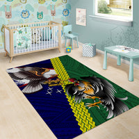 Manu'a Island and American Samoa Area Rug Rooster and Eagle Mascot LT03 - Polynesian Pride