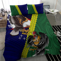 Manu'a Island and American Samoa Bedding Set Rooster and Eagle Mascot LT03 - Polynesian Pride
