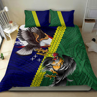 Manu'a Island and American Samoa Bedding Set Rooster and Eagle Mascot LT03 - Polynesian Pride