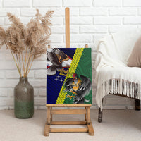 Manu'a Island and American Samoa Canvas Wall Art Rooster and Eagle Mascot LT03 - Polynesian Pride