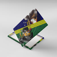 Manu'a Island and American Samoa Canvas Wall Art Rooster and Eagle Mascot LT03 With Frame Green - Polynesian Pride