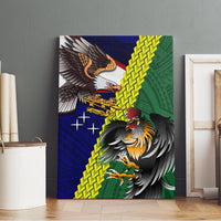 Manu'a Island and American Samoa Canvas Wall Art Rooster and Eagle Mascot LT03 - Polynesian Pride