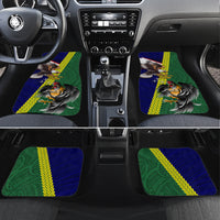 Manu'a Island and American Samoa Car Mats Rooster and Eagle Mascot LT03 Set 4pcs Green - Polynesian Pride