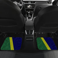 Manu'a Island and American Samoa Car Mats Rooster and Eagle Mascot LT03 Set 2pcs - Back Green - Polynesian Pride