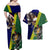 Manu'a Island and American Samoa Couples Matching Off Shoulder Maxi Dress and Hawaiian Shirt Rooster and Eagle Mascot