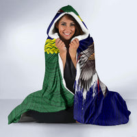 Manu'a Island and American Samoa Hooded Blanket Rooster and Eagle Mascot LT03 - Polynesian Pride
