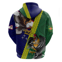 Manu'a Island and American Samoa Hoodie Rooster and Eagle Mascot LT03 - Polynesian Pride