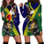 Manu'a Island and American Samoa Hoodie Dress Rooster and Eagle Mascot