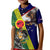 Manu'a Island and American Samoa Kid Polo Shirt Rooster and Eagle Mascot