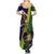 Manu'a Island and American Samoa Summer Maxi Dress Rooster and Eagle Mascot