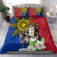 Philippines Lapu-Lapu Bedding Set Filipino Sun Tattoo With Yakan Pattern LT03 - Polynesian Pride
