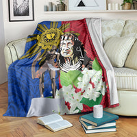 Philippines Lapu-Lapu Blanket Filipino Sun Tattoo With Yakan Pattern LT03 Red - Polynesian Pride