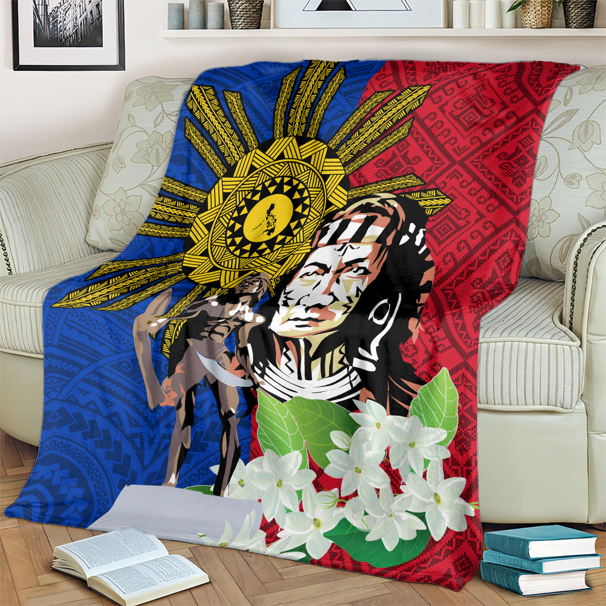 Philippines Lapu-Lapu Blanket Filipino Sun Tattoo With Yakan Pattern LT03 - Polynesian Pride