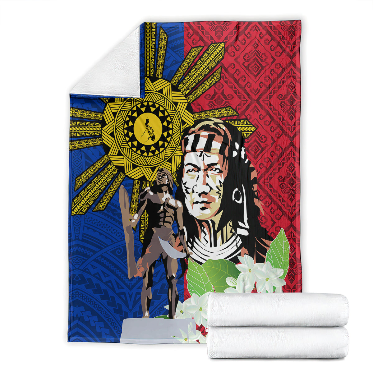 Philippines Lapu-Lapu Blanket Filipino Sun Tattoo With Yakan Pattern LT03 - Polynesian Pride