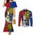 Philippines Lapu-Lapu Couples Matching Mermaid Dress and Long Sleeve Button Shirt Filipino Sun Tattoo With Yakan Pattern