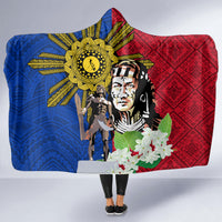 Philippines Lapu-Lapu Hooded Blanket Filipino Sun Tattoo With Yakan Pattern LT03 - Polynesian Pride