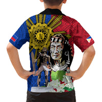 Philippines Lapu-Lapu Kid Hawaiian Shirt Filipino Sun Tattoo With Yakan Pattern LT03 - Polynesian Pride