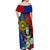 Philippines Lapu-Lapu Off Shoulder Maxi Dress Filipino Sun Tattoo With Yakan Pattern